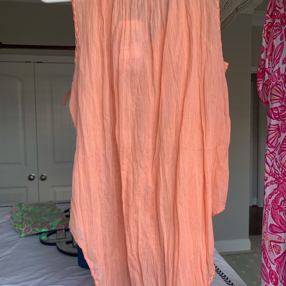 NWT Calypso St. Barth Tassel Sleeveless Coral Top - Picture 4 of 4